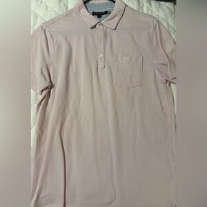 Banana Republic Light Pink Performance Pique Polo Shirt
